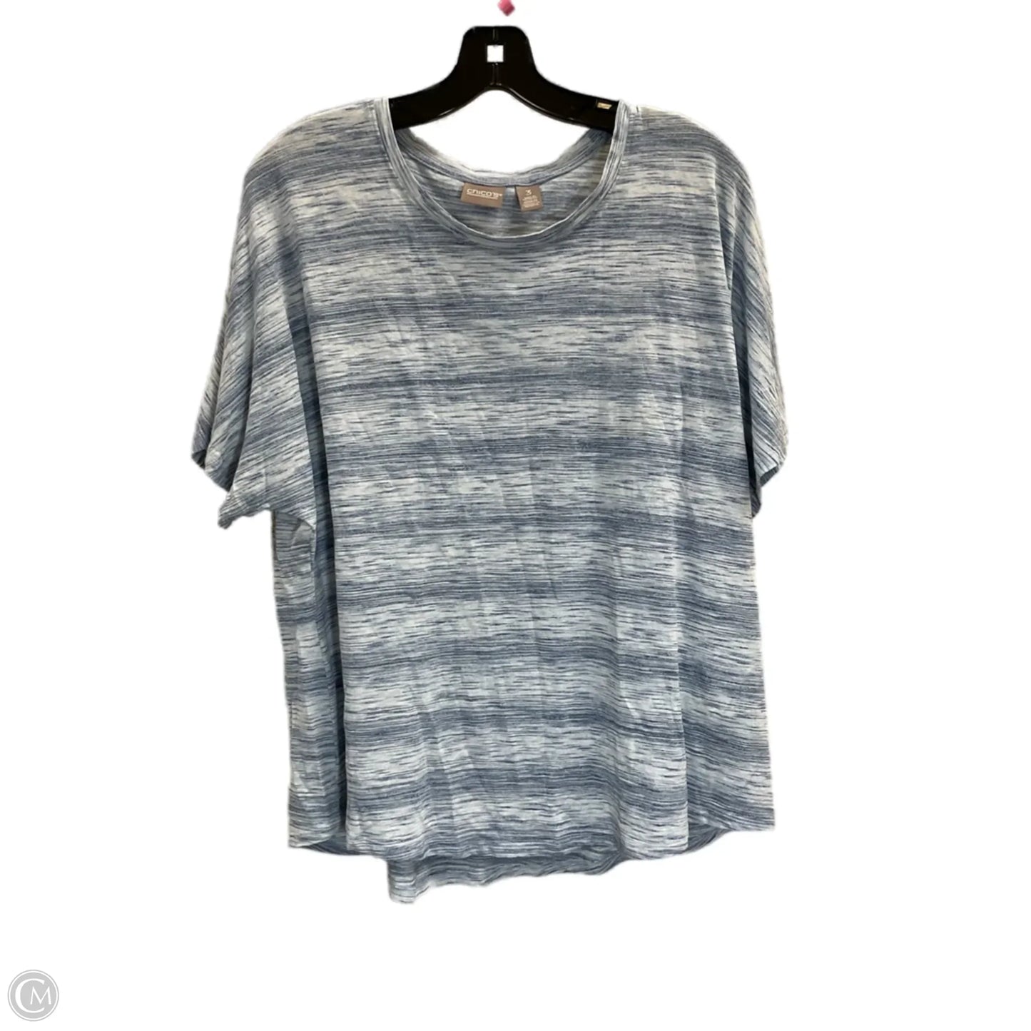 Top Short Sleeve By Chicos In Blue, Size: Xl