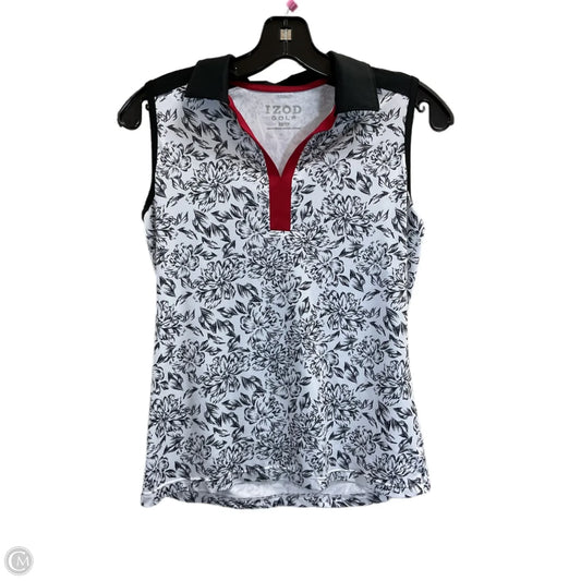 Athletic Tank Top By Izod In Black & White, Size: Xs