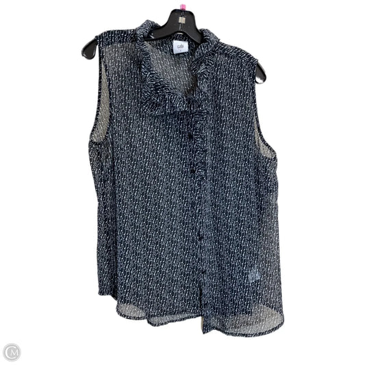 Blouse Sleeveless By Cabi In Black, Size: L