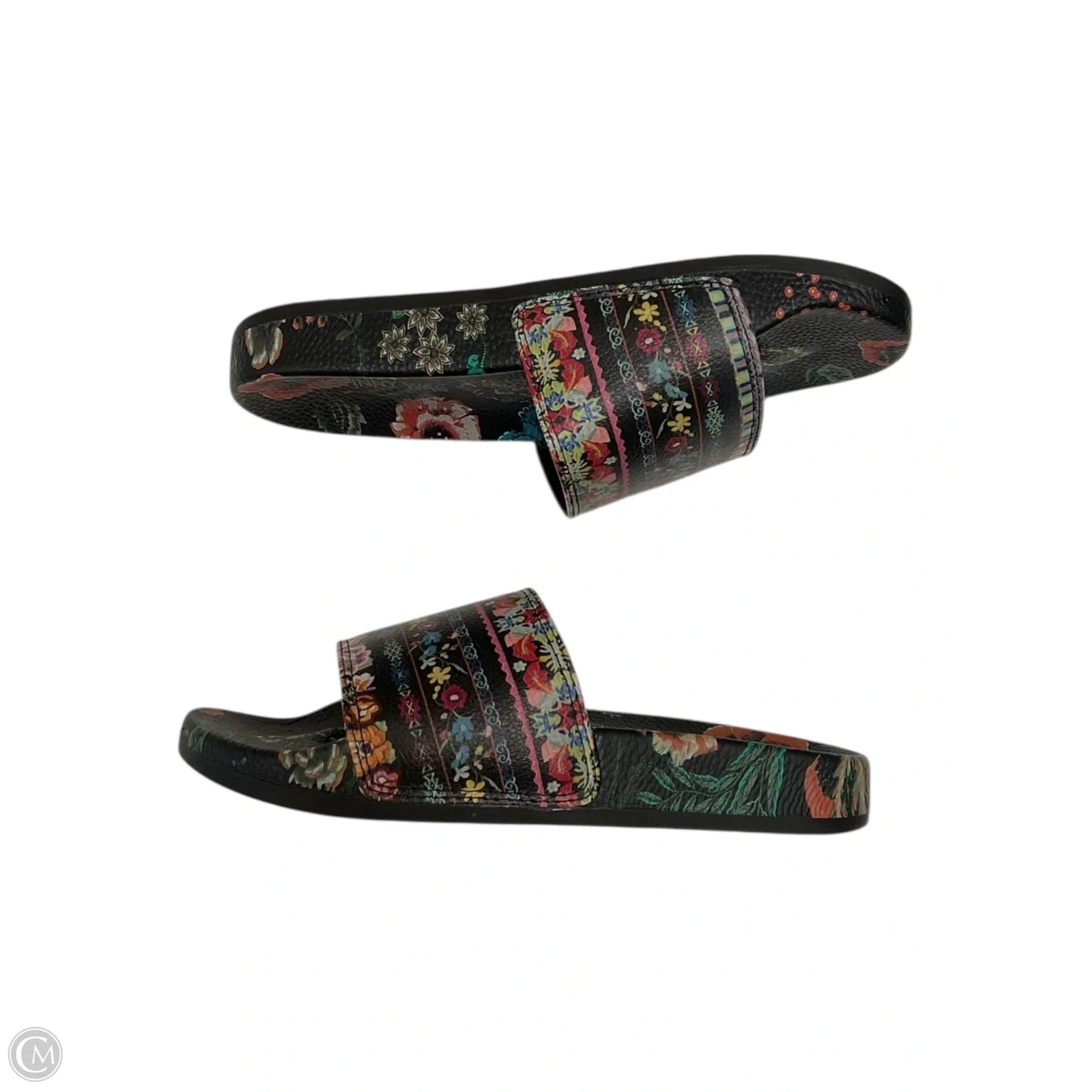 Sandals Flats By Johnny Was In Black, Size: 6