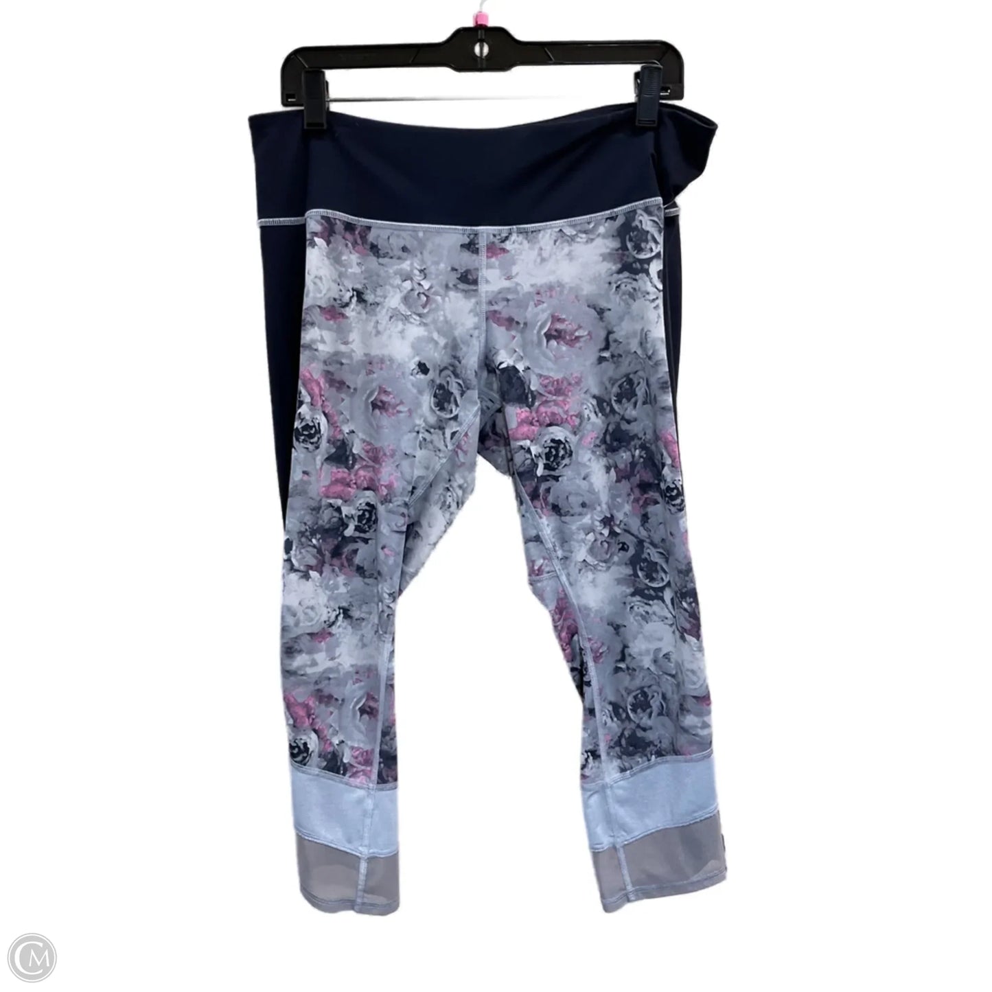 Athletic Leggings Capris By Lululemon In Blue & Grey, Size: L