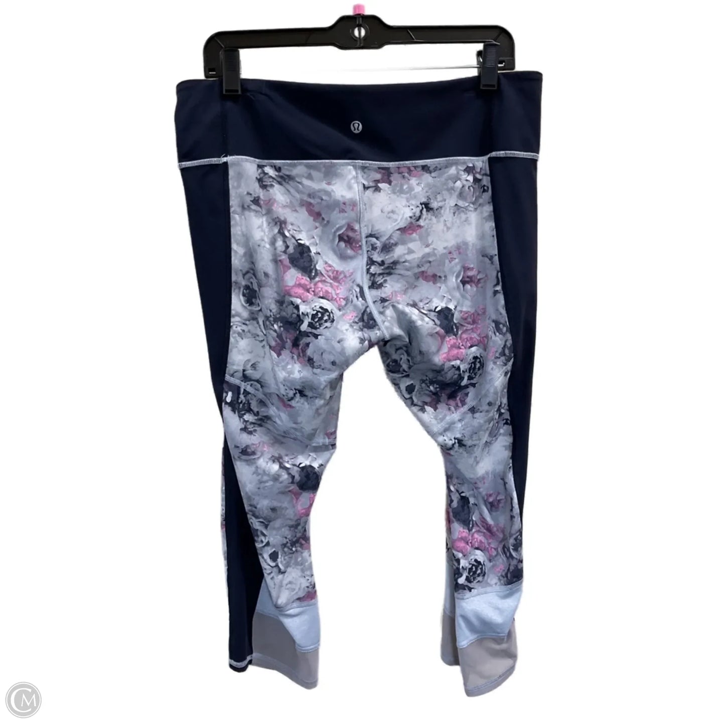 Athletic Leggings Capris By Lululemon In Blue & Grey, Size: L