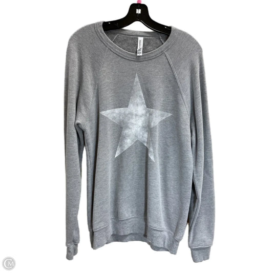 Sweatshirt Crewneck By Bella + Canvas In Grey, Size: M