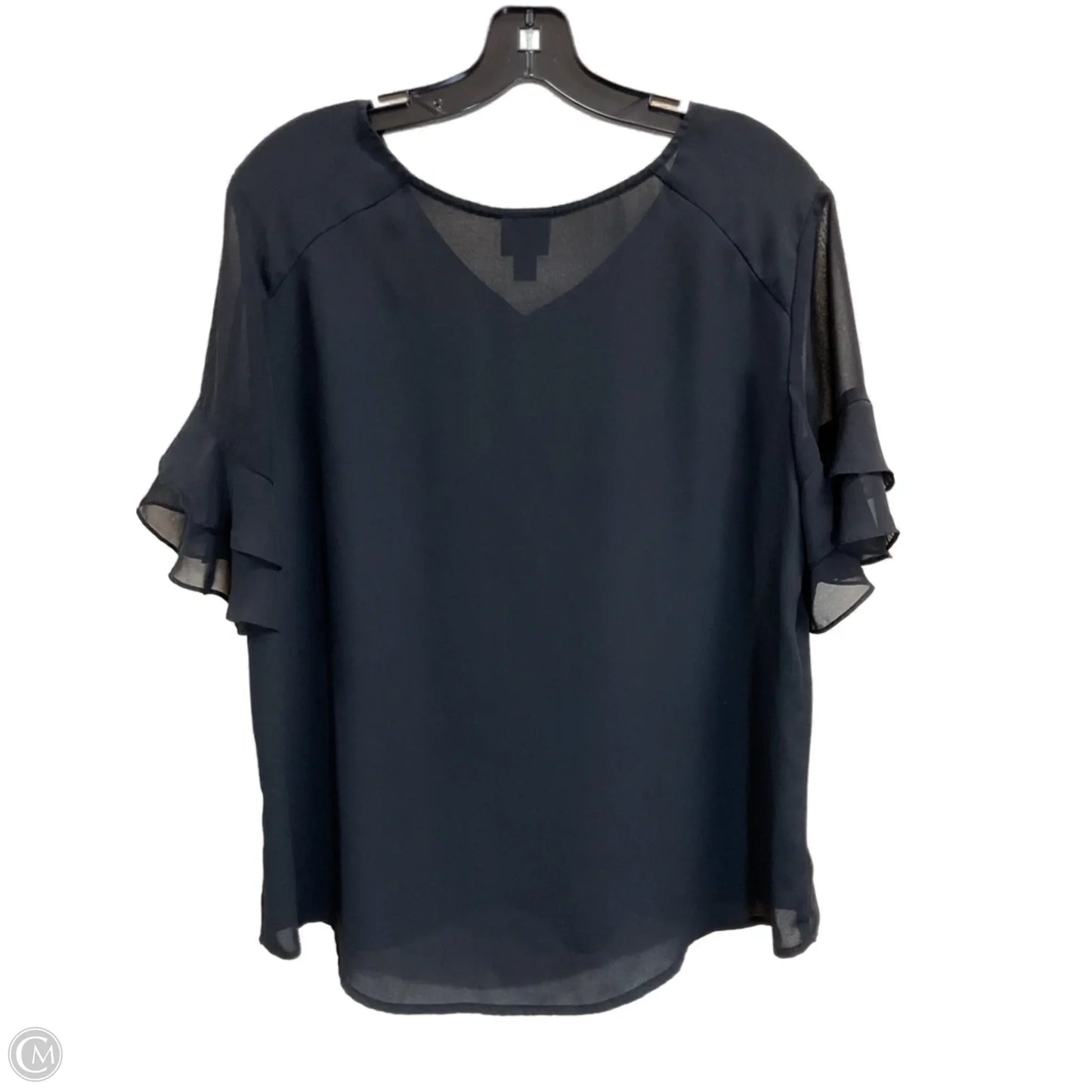 Top Short Sleeve By Worthington In Black, Size: L