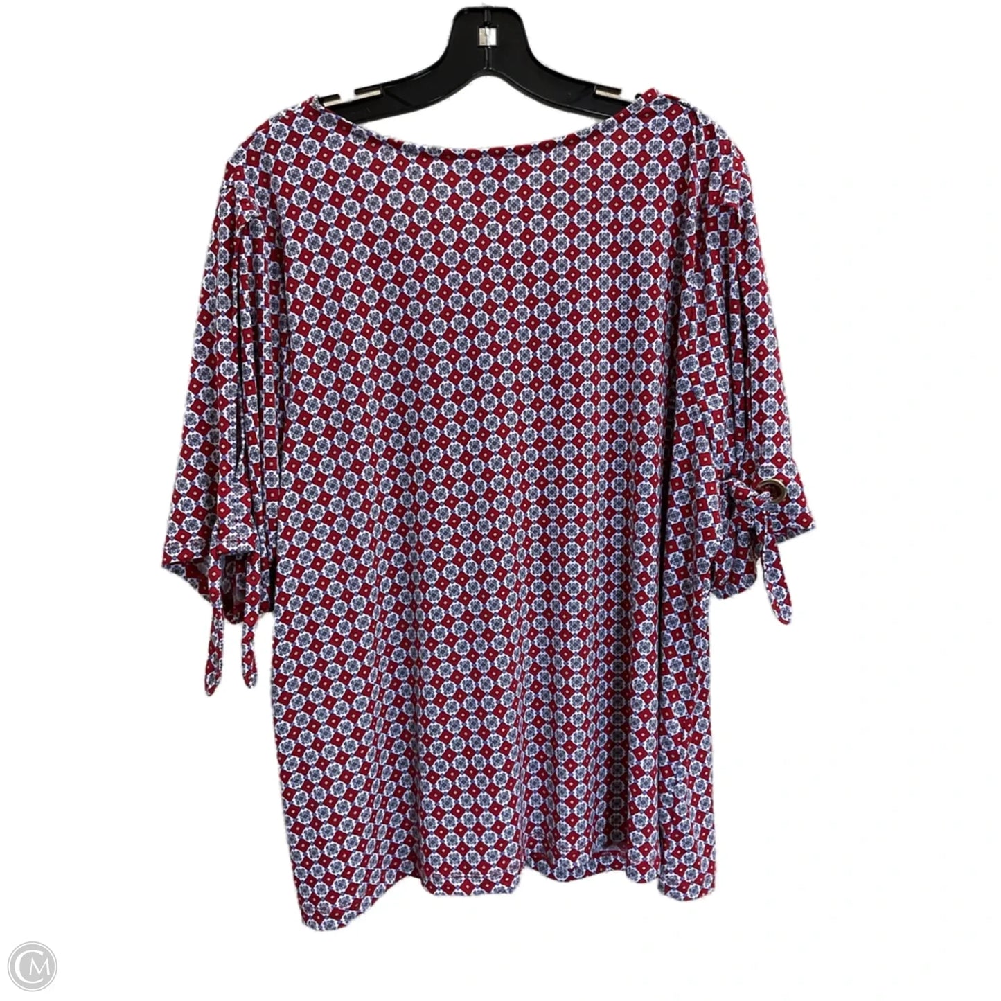 Top Short Sleeve By Liz Claiborne In Red, Size: 1x