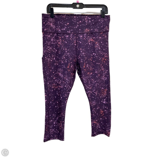 Athletic Leggings Capris By Athleta In Purple, Size: L