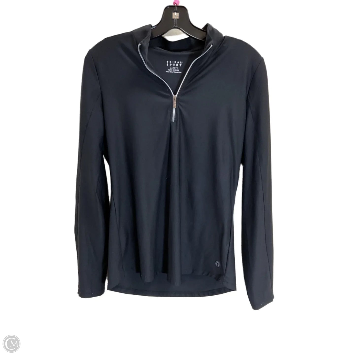 Top Long Sleeve By Tribal In Black, Size: S