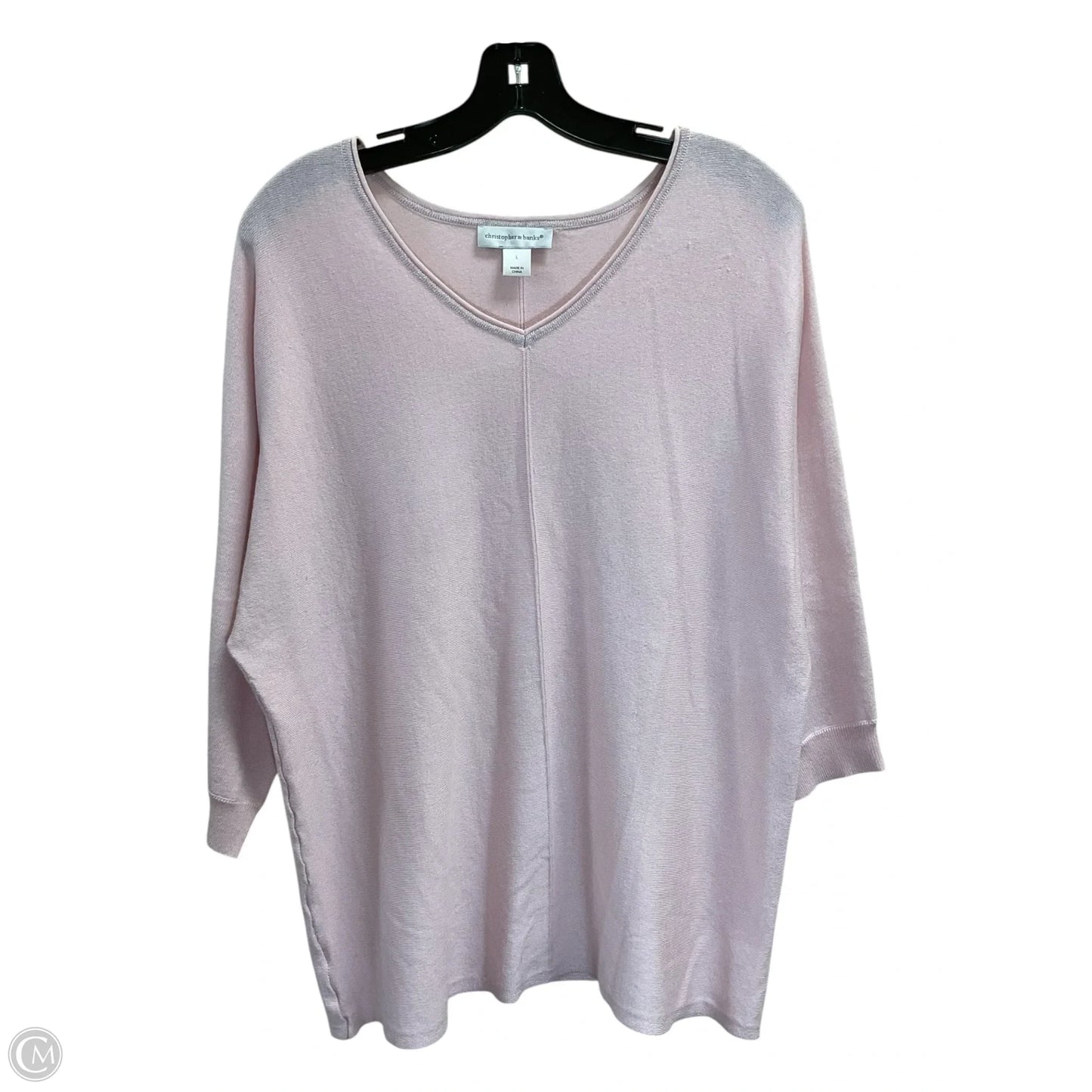 Sweater By Christopher And Banks In Pink, Size: L