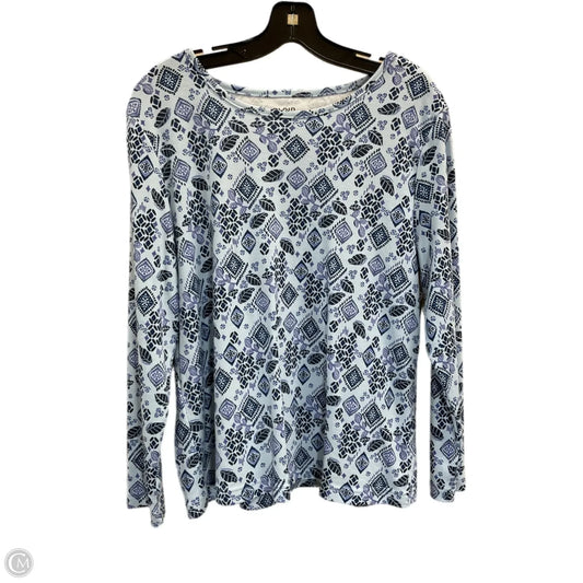 Top Long Sleeve By Blair In Blue, Size: Mp