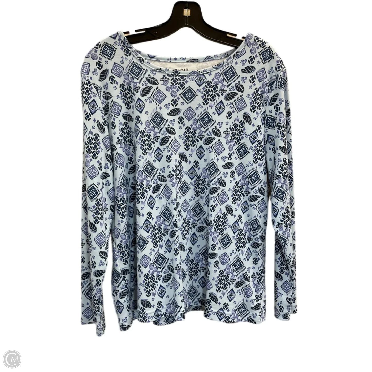 Top Long Sleeve By Blair In Blue, Size: Mp