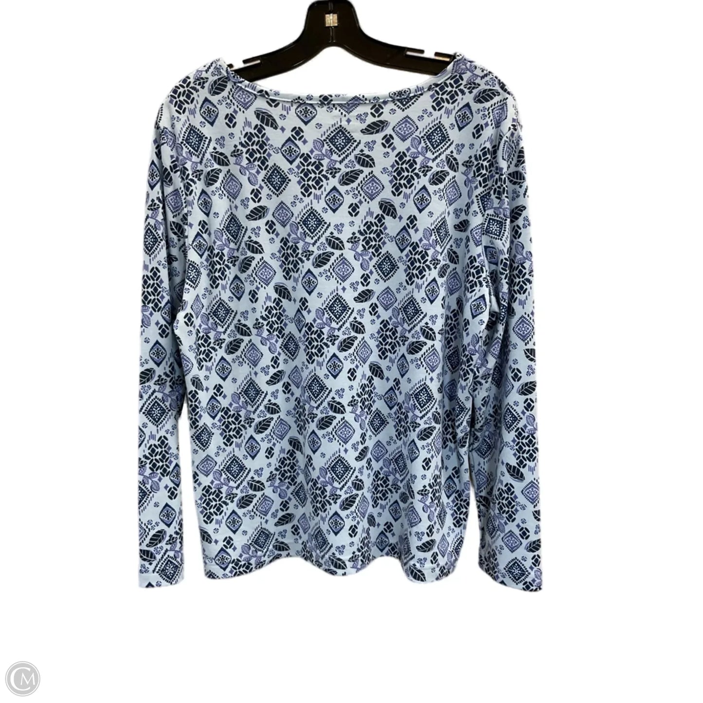 Top Long Sleeve By Blair In Blue, Size: Mp