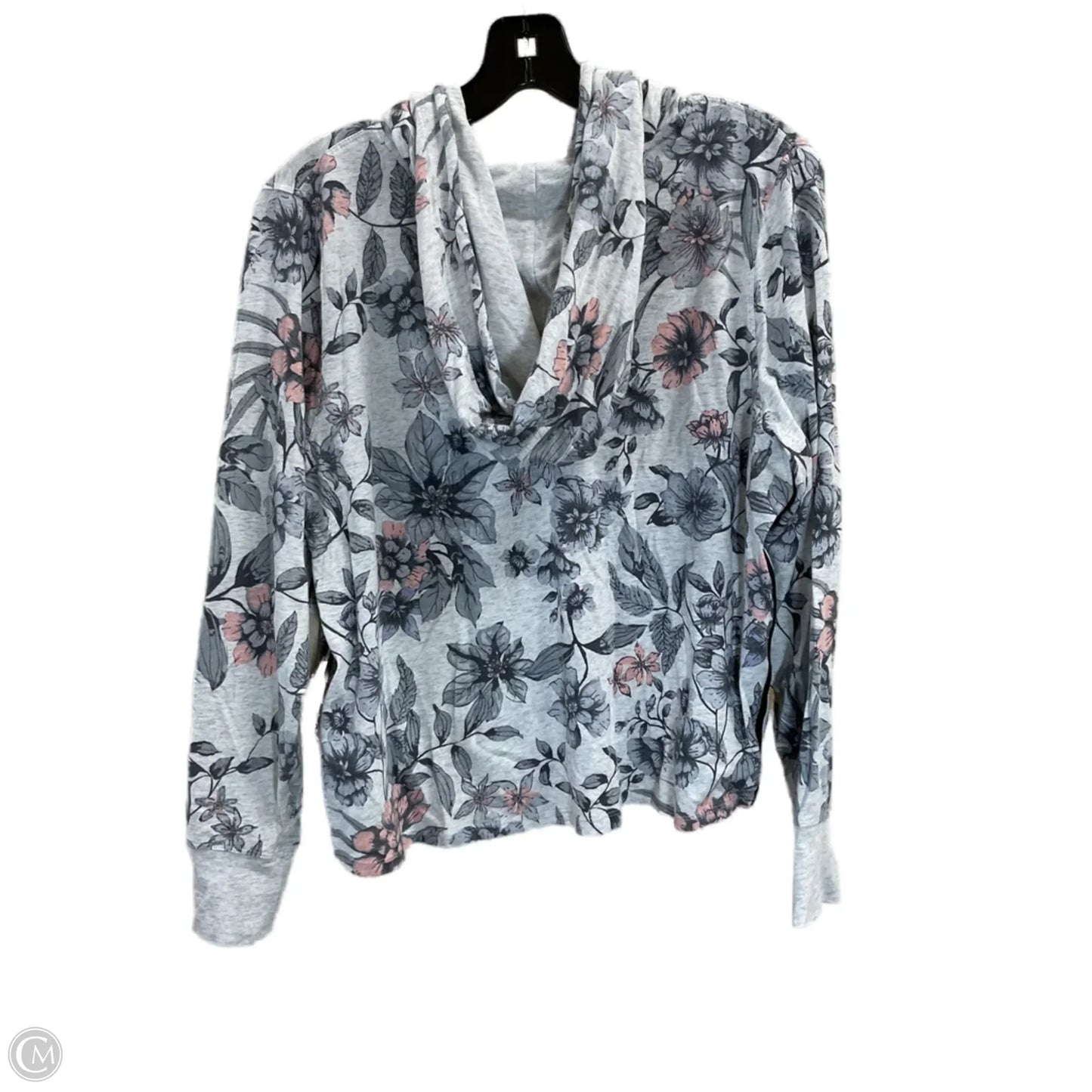 Top Long Sleeve By Calvin Klein In Grey, Size: M