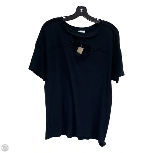 Top Short Sleeve By Bke In Black, Size: L