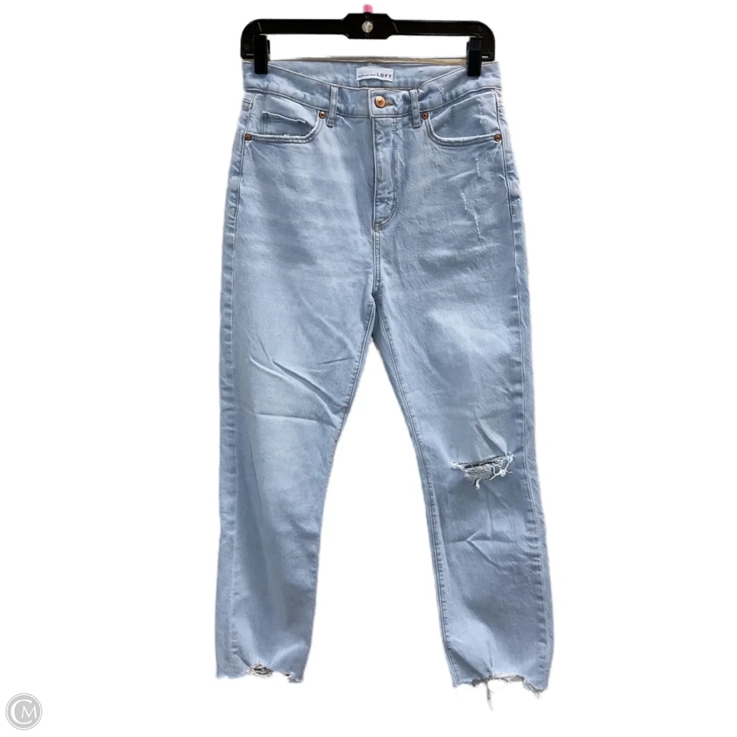 Jeans Cropped By Loft In Blue Denim, Size: 2