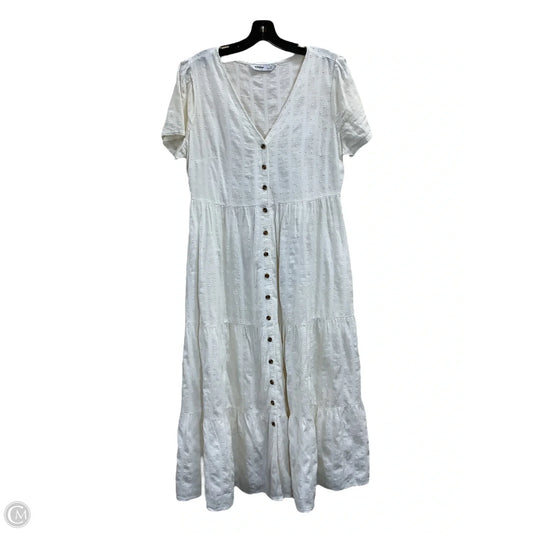 Dress Casual Midi By Sonoma In Cream, Size: M