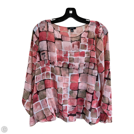 Top Long Sleeve By Alfani In Multi-colored, Size: Lp