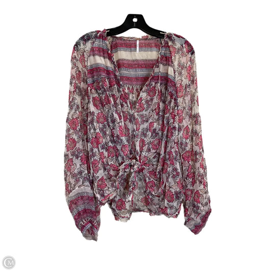 Top Long Sleeve By Free People In Multi-colored, Size: M