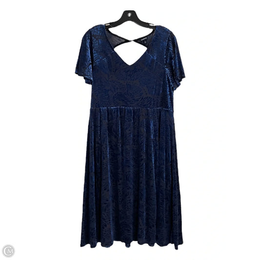 Dress Casual Midi By Torrid In Black & Blue, Size: L