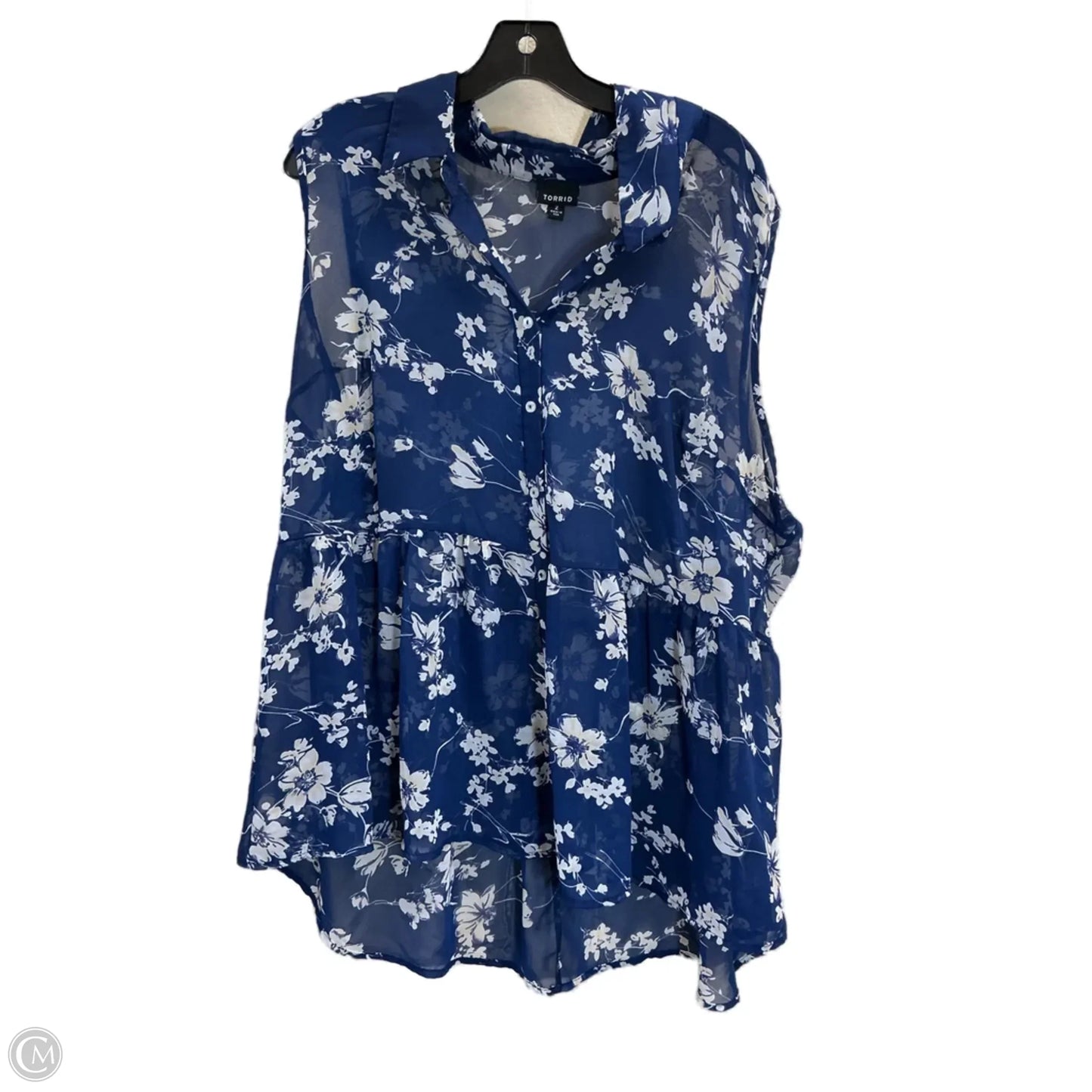 Tunic Sleeveless By Torrid In Blue, Size: 2x