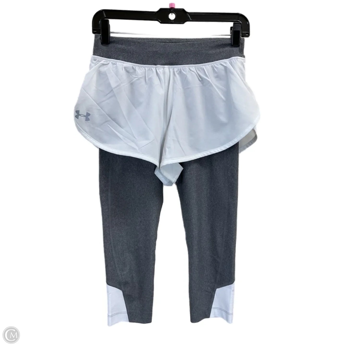 Athletic Leggings Capris By Under Armour In Grey, Size: S