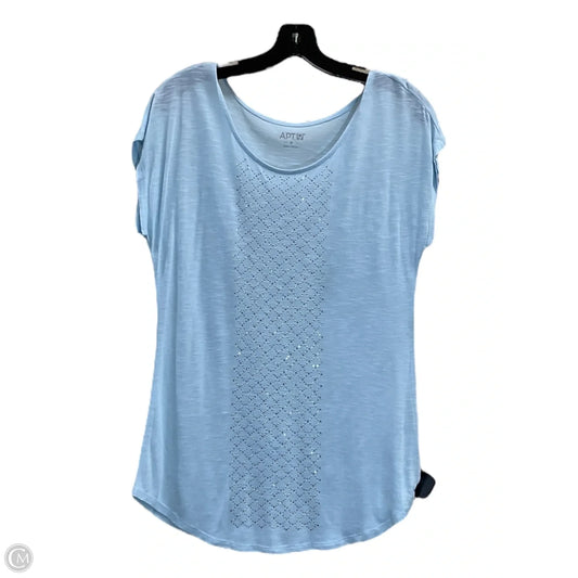 Top Short Sleeve By Apt 9 In Blue, Size: M