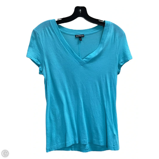 Top Short Sleeve By Express In Teal, Size: Sp