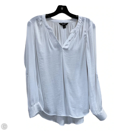Top Long Sleeve By Simply Vera In White, Size: Medium