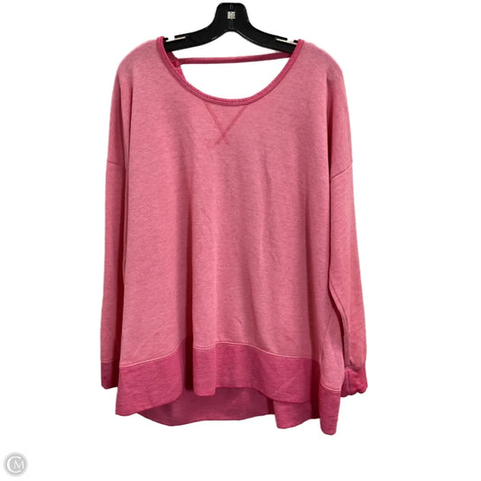 Sweatshirt Crewneck By Maurices In Pink, Size: 2x