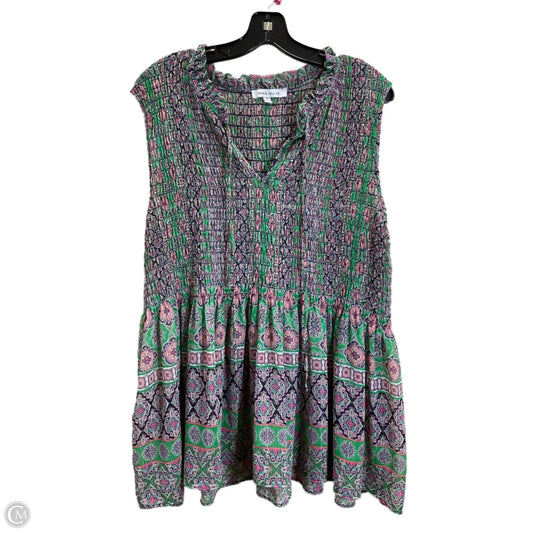 Tunic Sleeveless By Rose And Olive In Green, Size: 2x