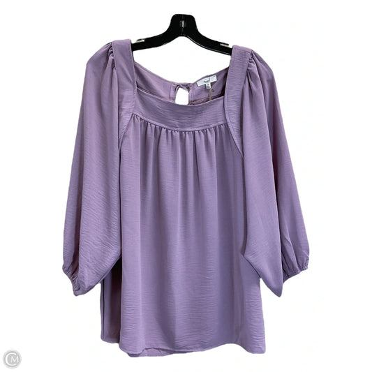 Top 3/4 Sleeve By Easel In Purple, Size: M