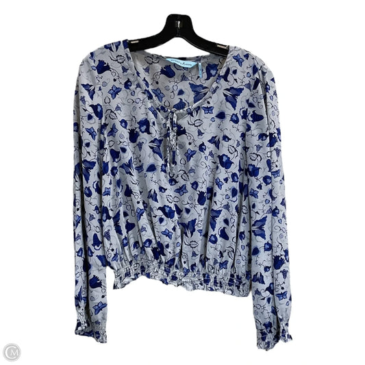 Top Long Sleeve By Marciano In Floral Print, Size: S