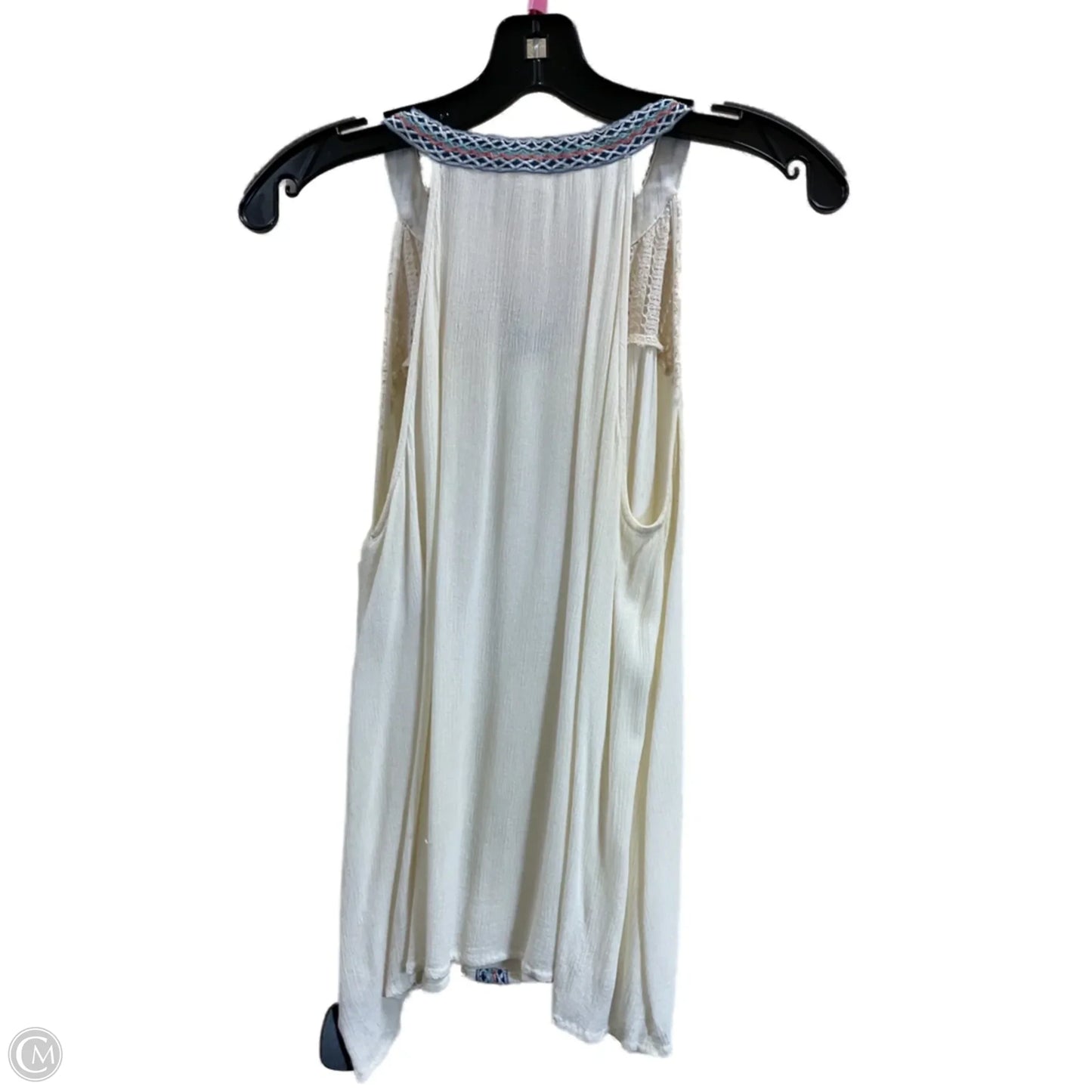 Top Sleeveless By Hem & Thread In Cream, Size: M