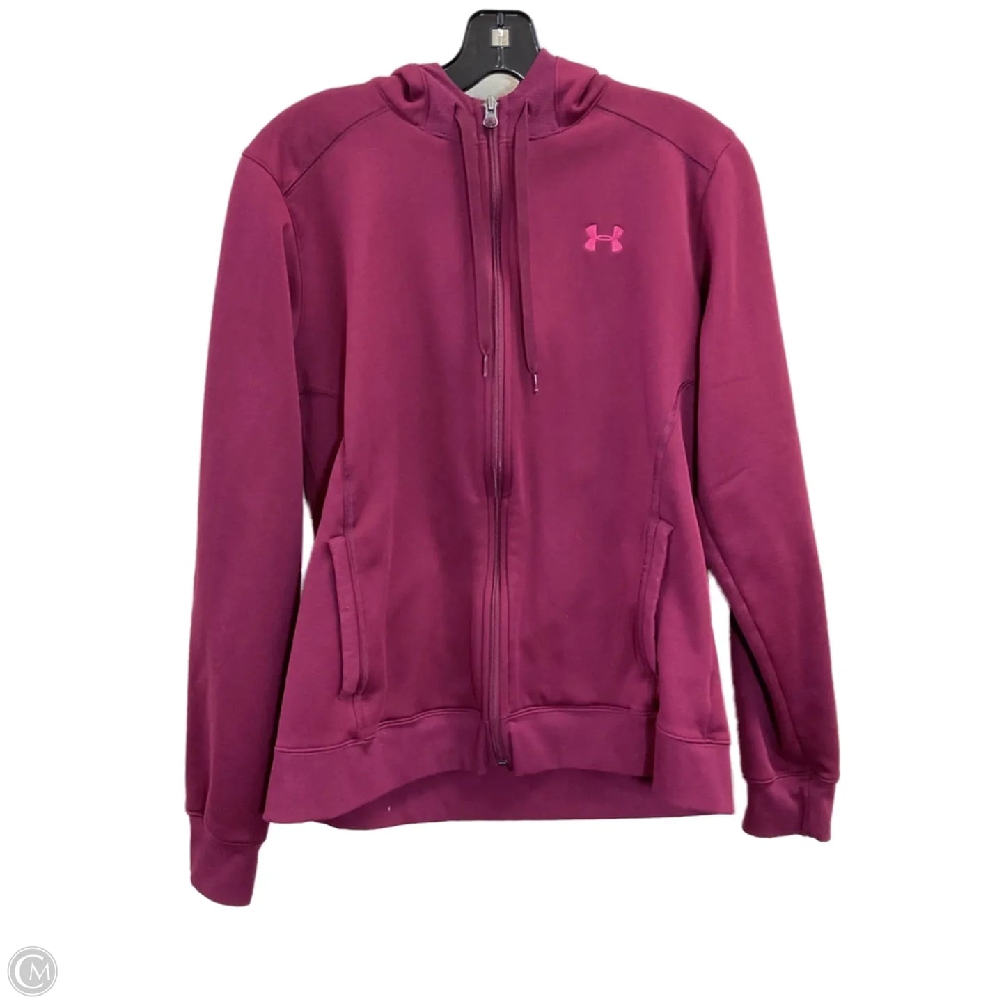 Athletic Jacket By Under Armour In Red, Size: L