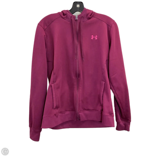 Athletic Jacket By Under Armour In Red, Size: L