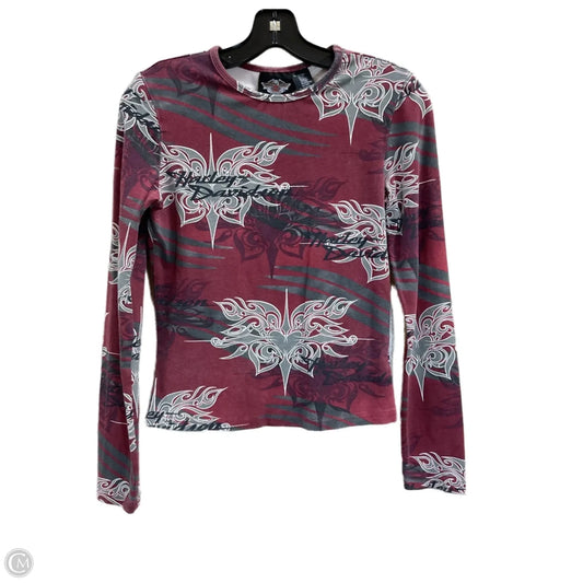 Top Long Sleeve By Harley Davidson In Red, Size: Xs