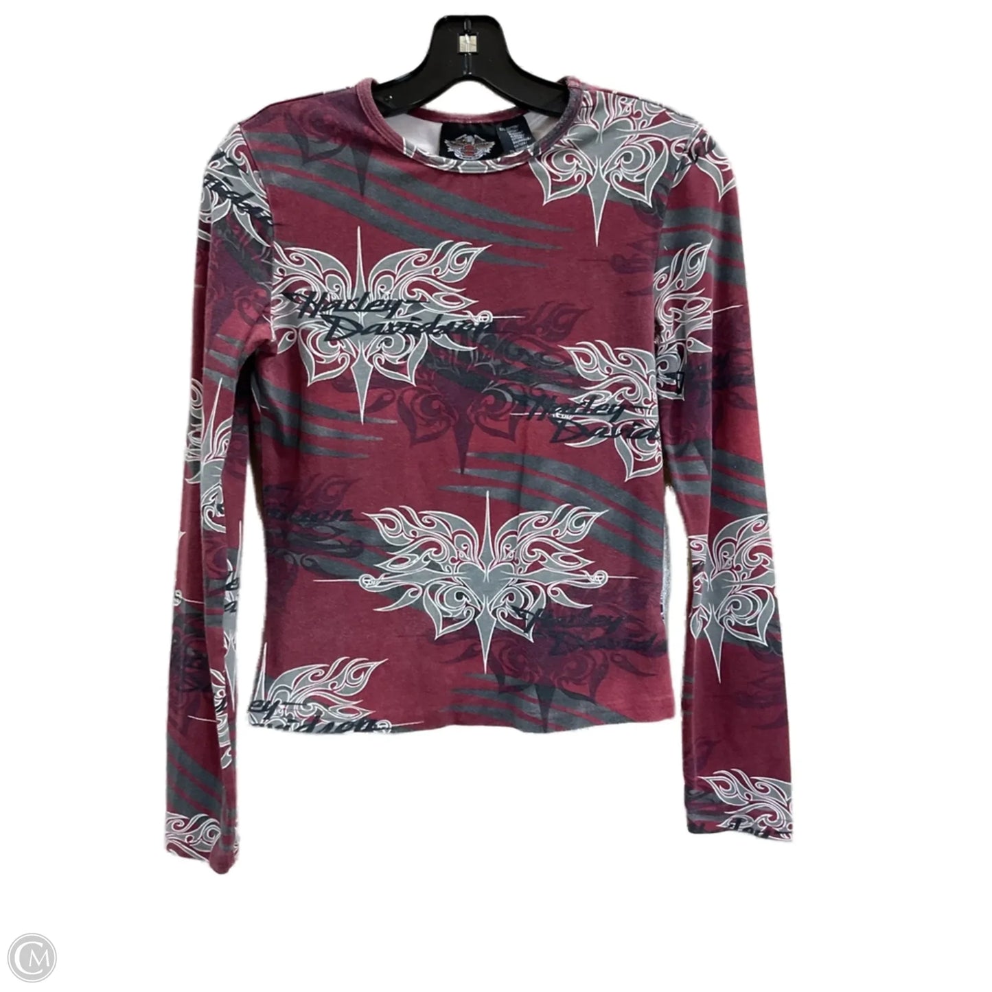 Top Long Sleeve By Harley Davidson In Red, Size: Xs