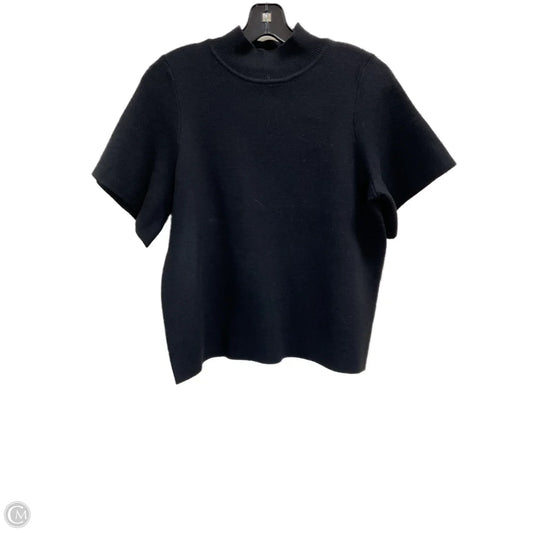 Sweater Short Sleeve By Moth In Black, Size: S