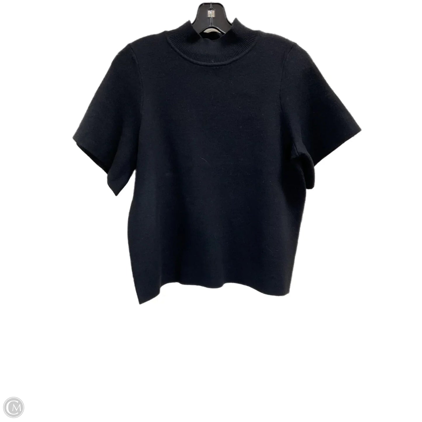 Sweater Short Sleeve By Moth In Black, Size: S
