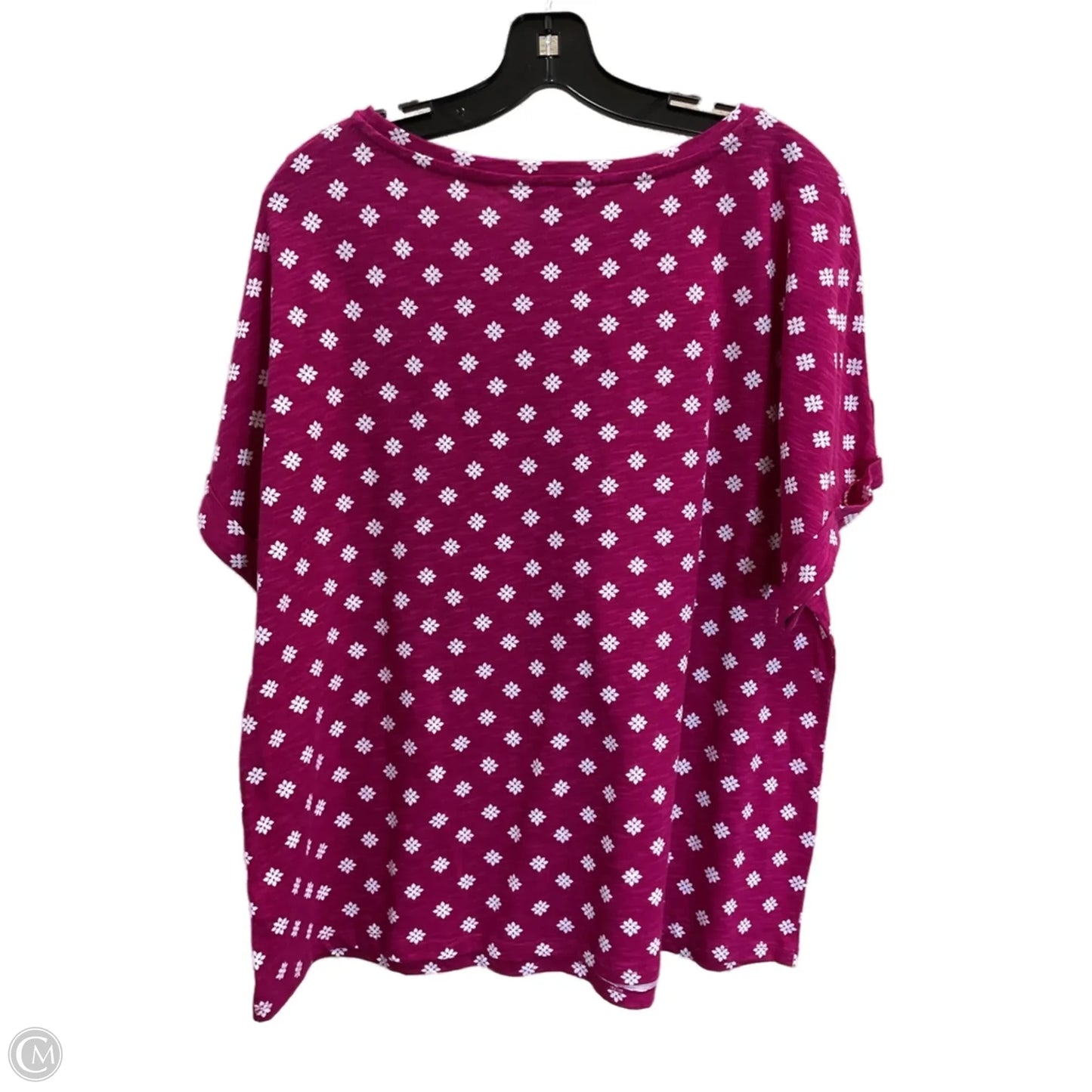Top Short Sleeve By Liz Claiborne In Pink, Size: Xxl