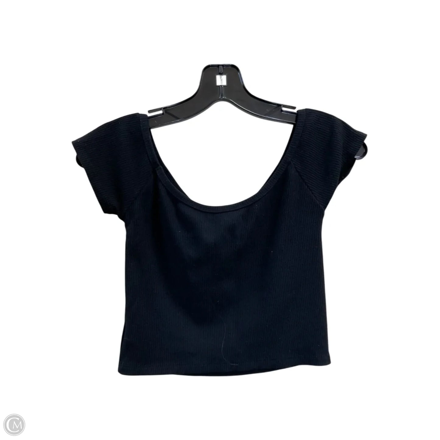 Top Short Sleeve By American Eagle In Black, Size: L