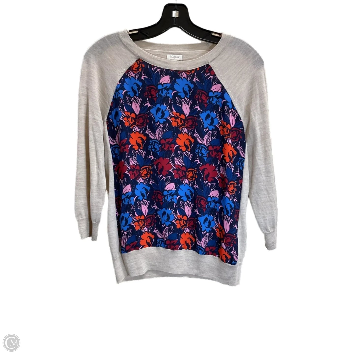 Top 3/4 Sleeve By J. Crew In Floral Print, Size: S