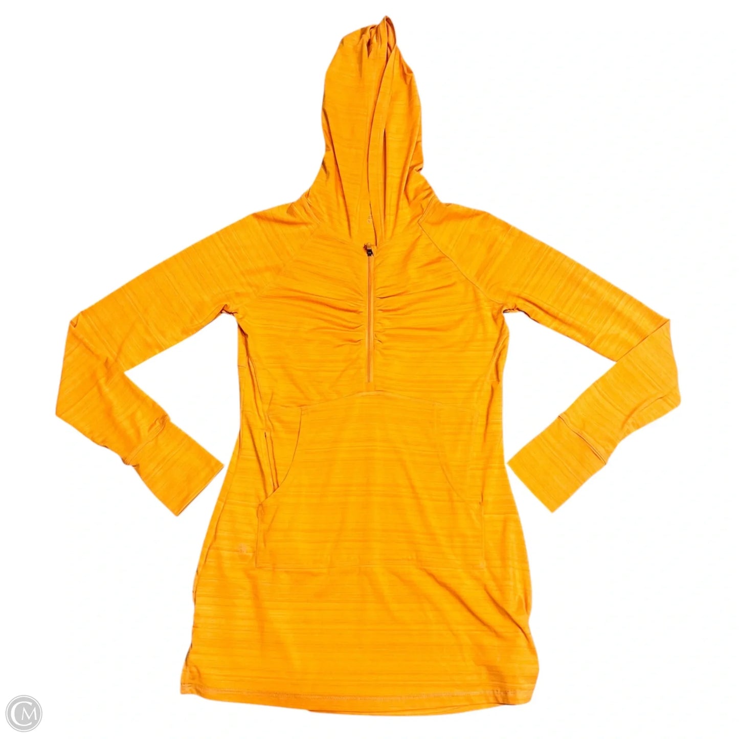 Athletic Top Long Sleeve Hoodie By Athleta In Orange, Size: Xs