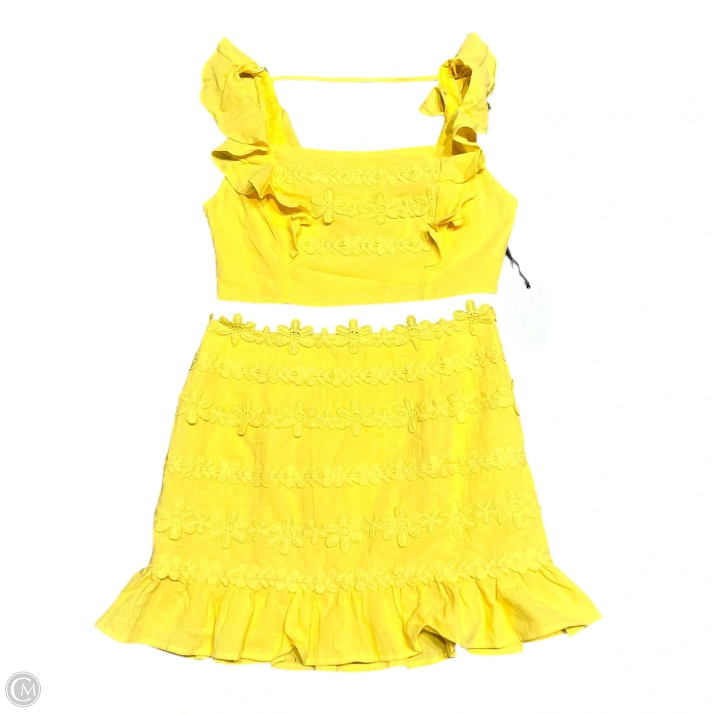 Skirt Set 2pc By Milk & Honey In Yellow, Size: L