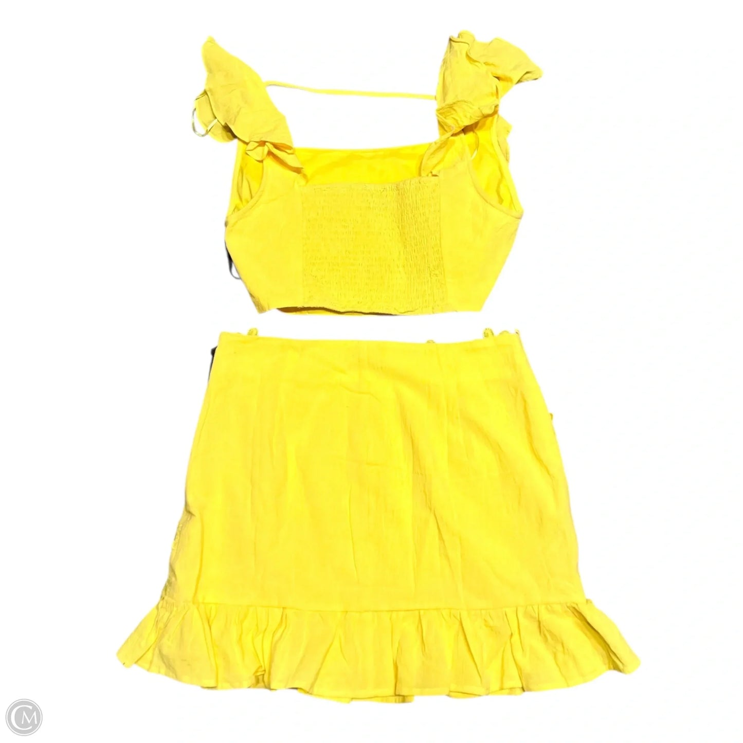 Skirt Set 2pc By Milk & Honey In Yellow, Size: L