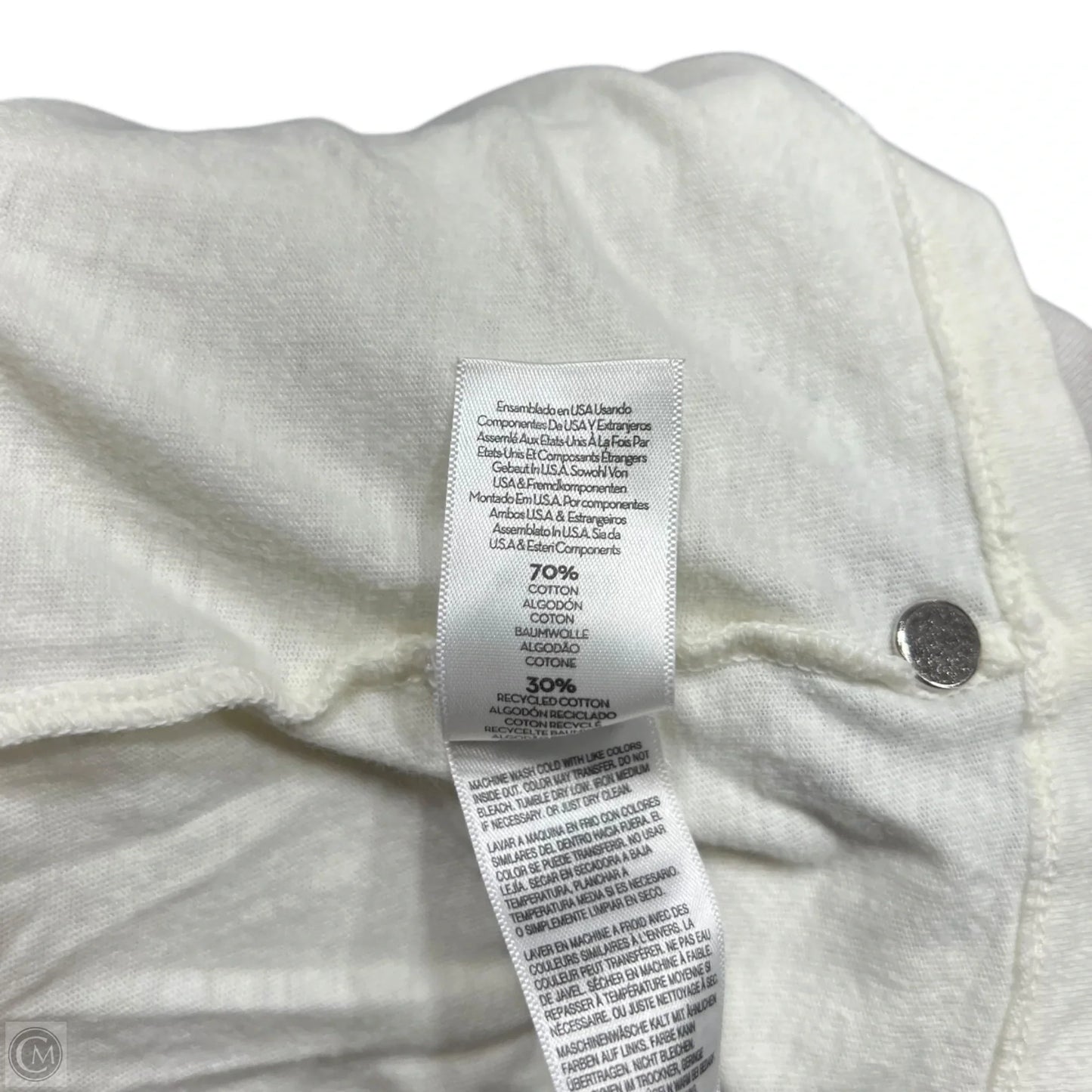 Top Short Sleeve By Mother In Beige, Size: M