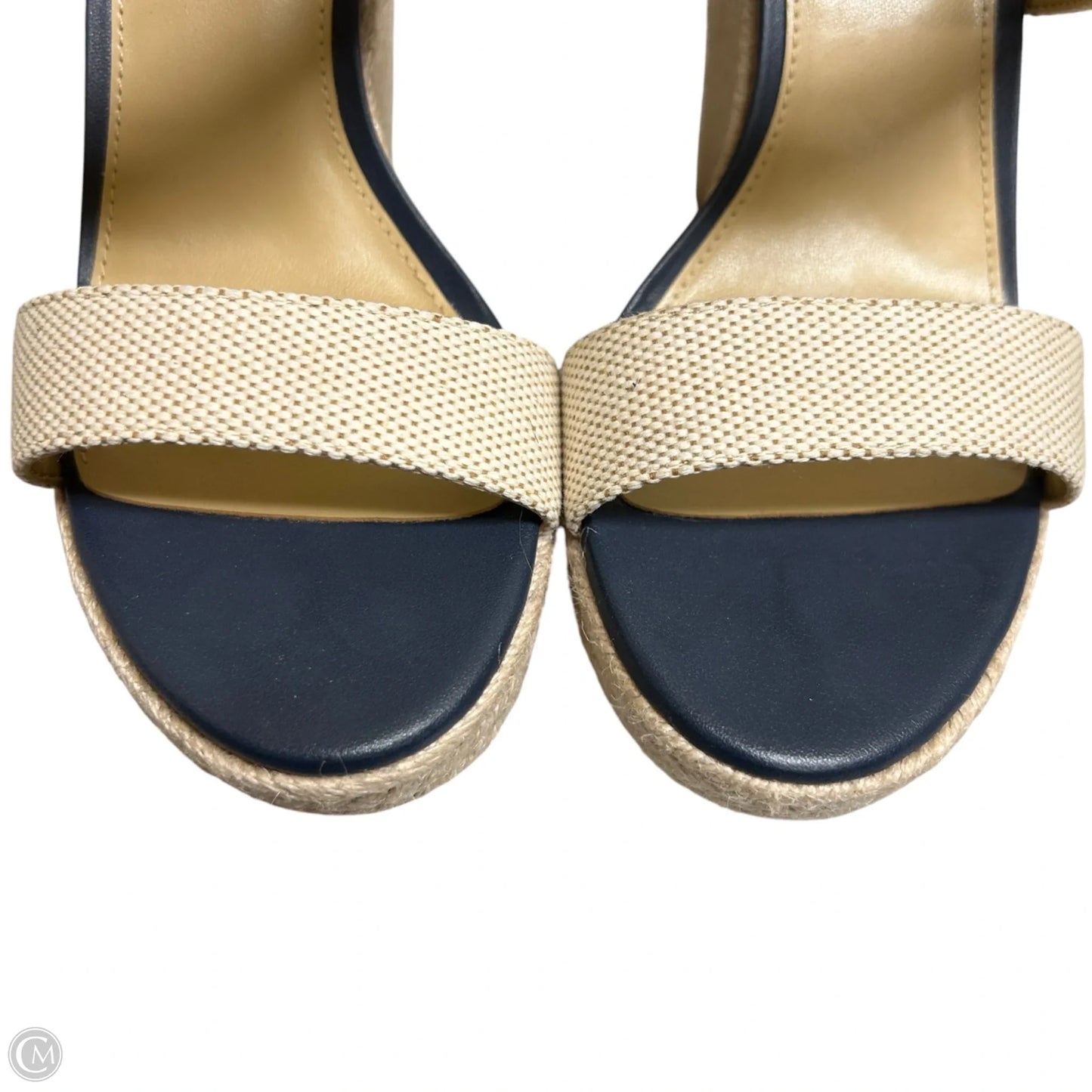 Shoes Heels Wedge By Michael By Michael Kors In Blue & Tan, Size: 6.5