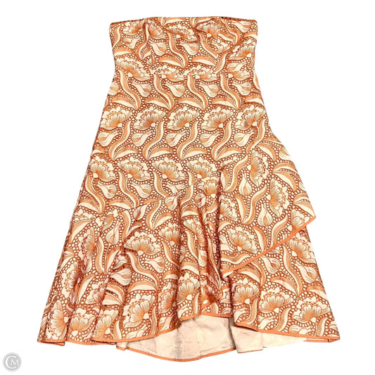 Dress Casual Midi By Anthropologie In Orange, Size: 16