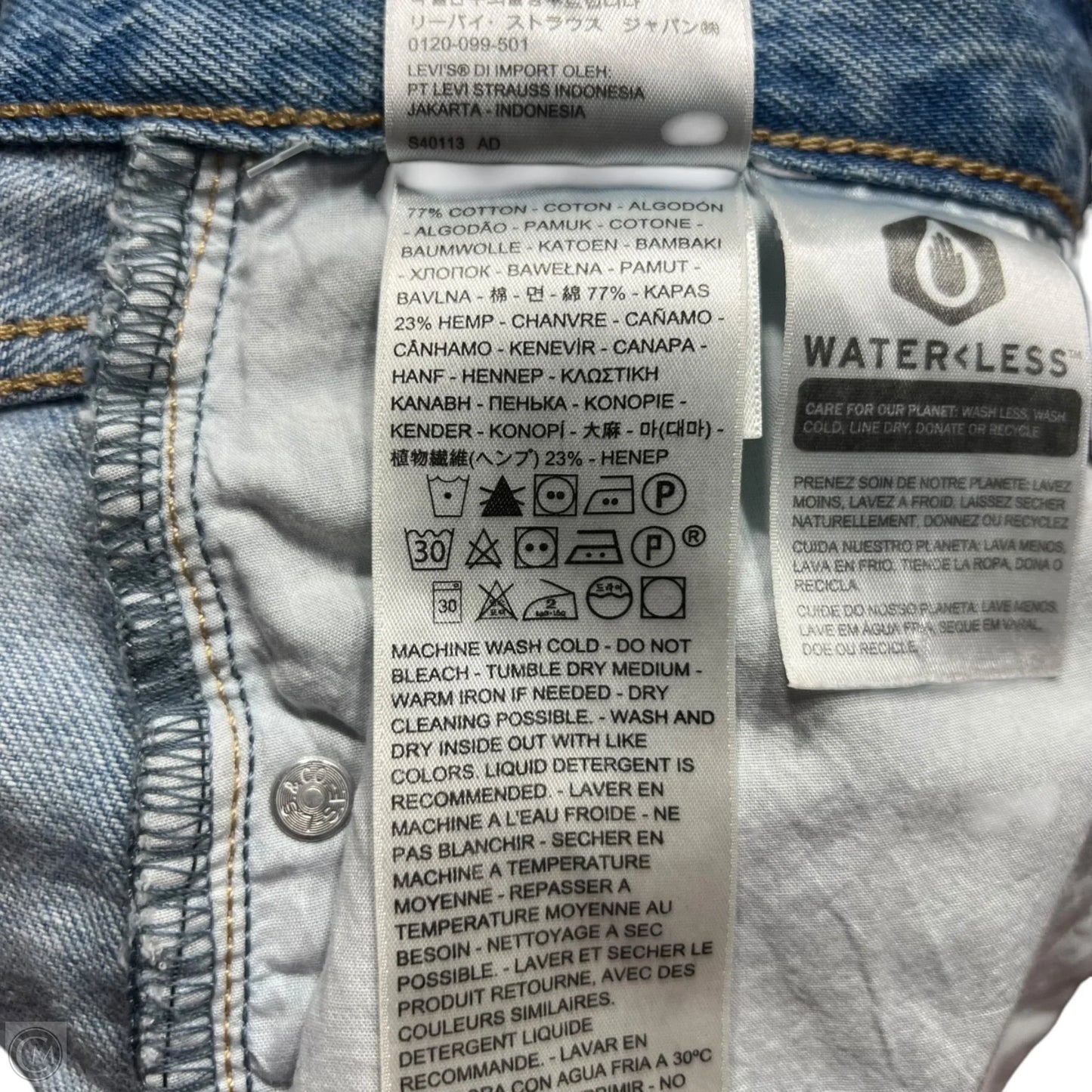 Jeans Straight By Levis In Blue Denim, Size: 6