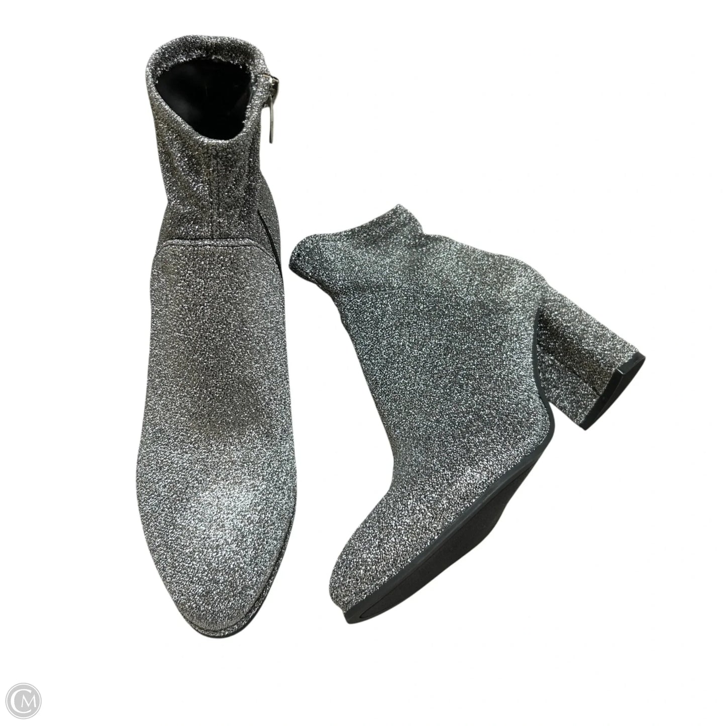 Boots Ankle Heels By Marc Fisher In Silver, Size: 7