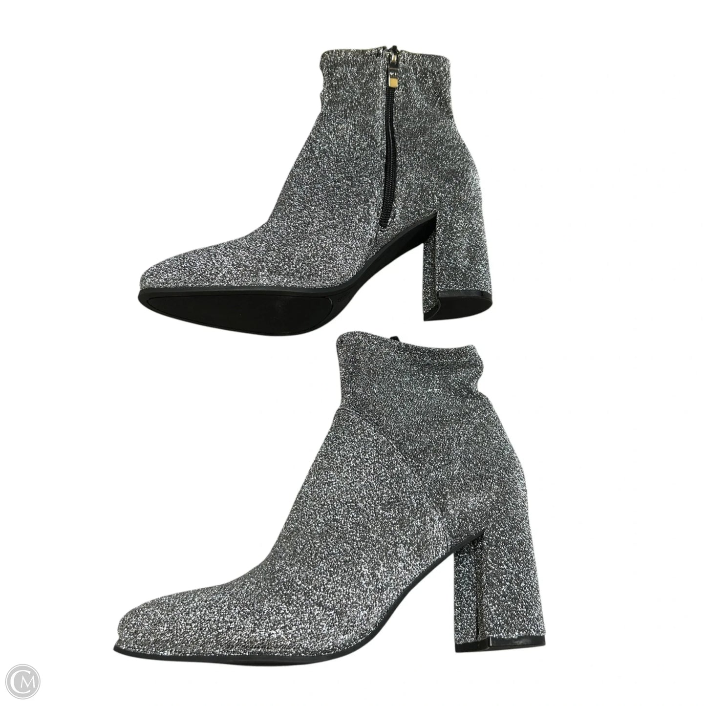 Boots Ankle Heels By Marc Fisher In Silver, Size: 7